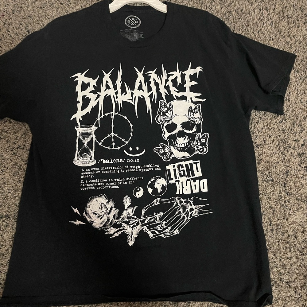 Balance Black Graphic Tee